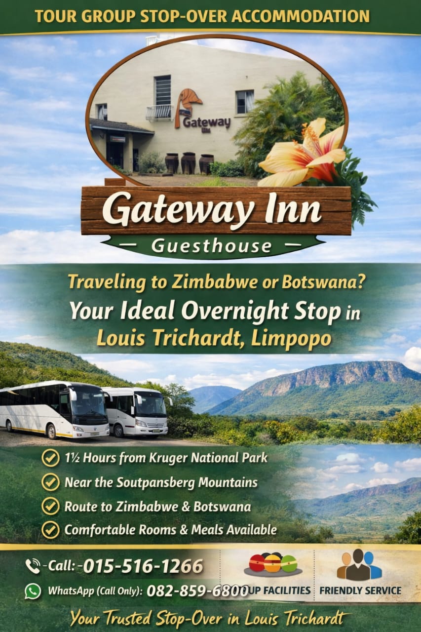 Accommodation in Makhado Louis Trichardt | Guesthouse with well-appointed en-suite Bedrooms and Meals, plus a Beautiful Wedding and Function Venue Tour Group Info